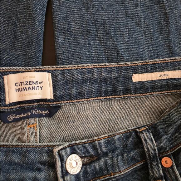 Citizens Of Humanity Zurie Ankle Straight Jeans Abalone Blue Size 31 Classic - Picture 6 of 8
